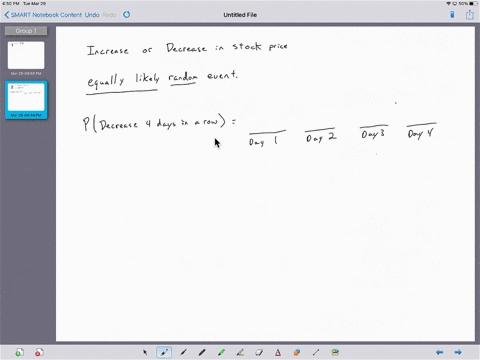 the-increase-decrease-in-the-price-of-stock-between-the-beginning-and-the-end-of-trading-day-assumed-to-be-an-equally-likely-random-event-what-is-the-probability-that-stock-will-show-decreas-32093