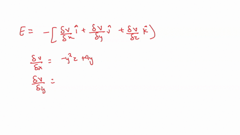 in-a-particular-region-the-electric-potential-is-given-by-v-xyz_-4xy-what-is-the-electric-field-in-this-region-provide-your-answer-in-terms-of-x-y-and-z-29357