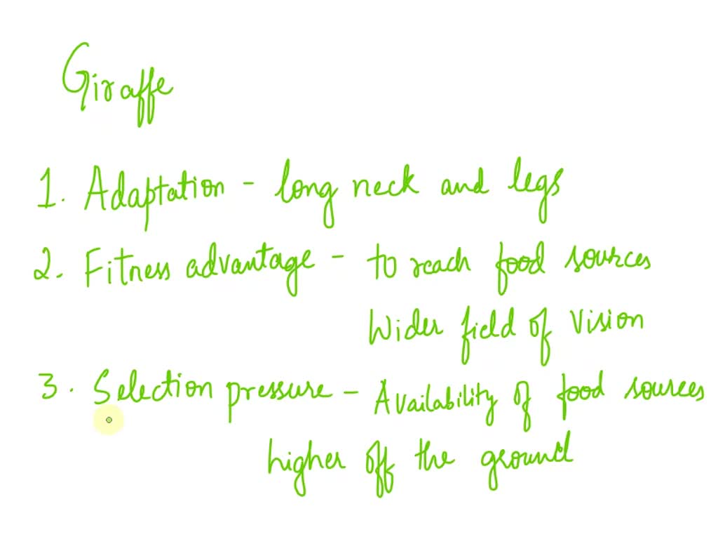 SOLVED: evolution Tell us about your favorite example of an adaptation