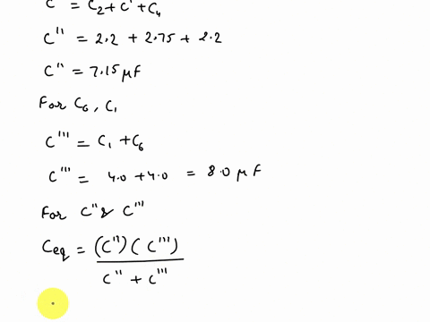 in-the-figure-a-23-v-battery-is-connected-across-capacitors-of-capacitances-c1-c6-40-uf-and-c3-c5-25c2-25c4-55pf-what-are-a-the-equivalent-capacitance-ceq-of-the-capacitors-and-b-the-charge-59357