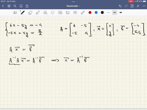 6x-sy-4-solve-the-system-of-linear-equations-5-by-completing-the-following_-sx4y-5-8-bl-8-eea-a-suppose-the-coefficient-matrix-is-a-5-find-a-and-use-it-to-write-the-solution-matrix-product-o-59617