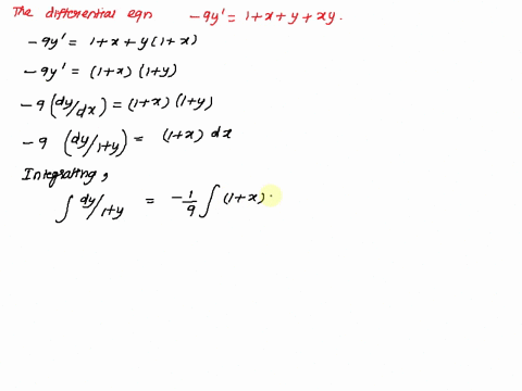 find-a-general-solution-to-the-differential-equation-9y-1x-y-xy-by-solving-the-equation-and-then-applying-the-initial-condition-y0-c-53726