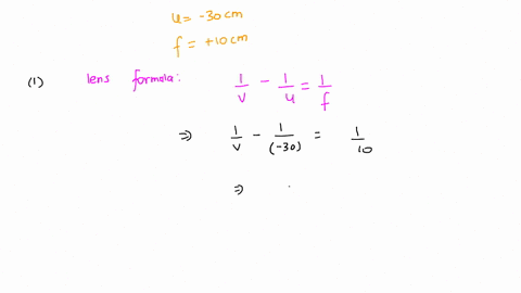 an-object-is-placed-30-cm-in-front-of-a-converging-lens-of-focal-length-10-cm-find-the-image-distance-find-the-magnification-of-the-image-iii-describe-the-image-87856