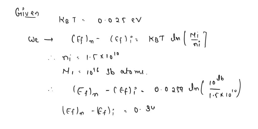 SOLVED: Problem 2: [5 Pts.] An N-type Si Wafer Has Been Doped Uniformly ...