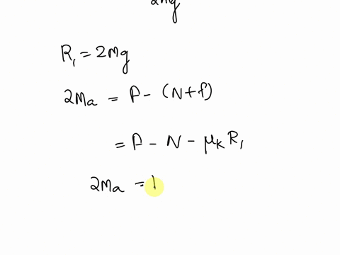 in-the-figure-below-there-is-no-kinetic-friction-between-the-surface-and-the-larger-block-while-the-coefficient-of-kinetic-friction-between-the-surface-and-the-smaller-block-is-025-if-f-201n-64902