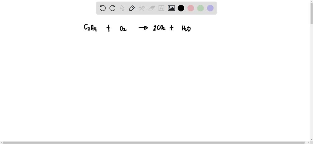 SOLVED A chemical equation is shown C2H4 O2 CO2 H2O