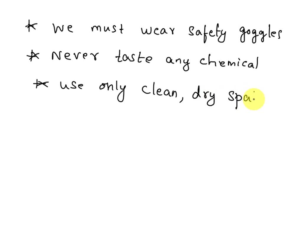 SOLVED: What are safety precautions and measure to be taken when using ...