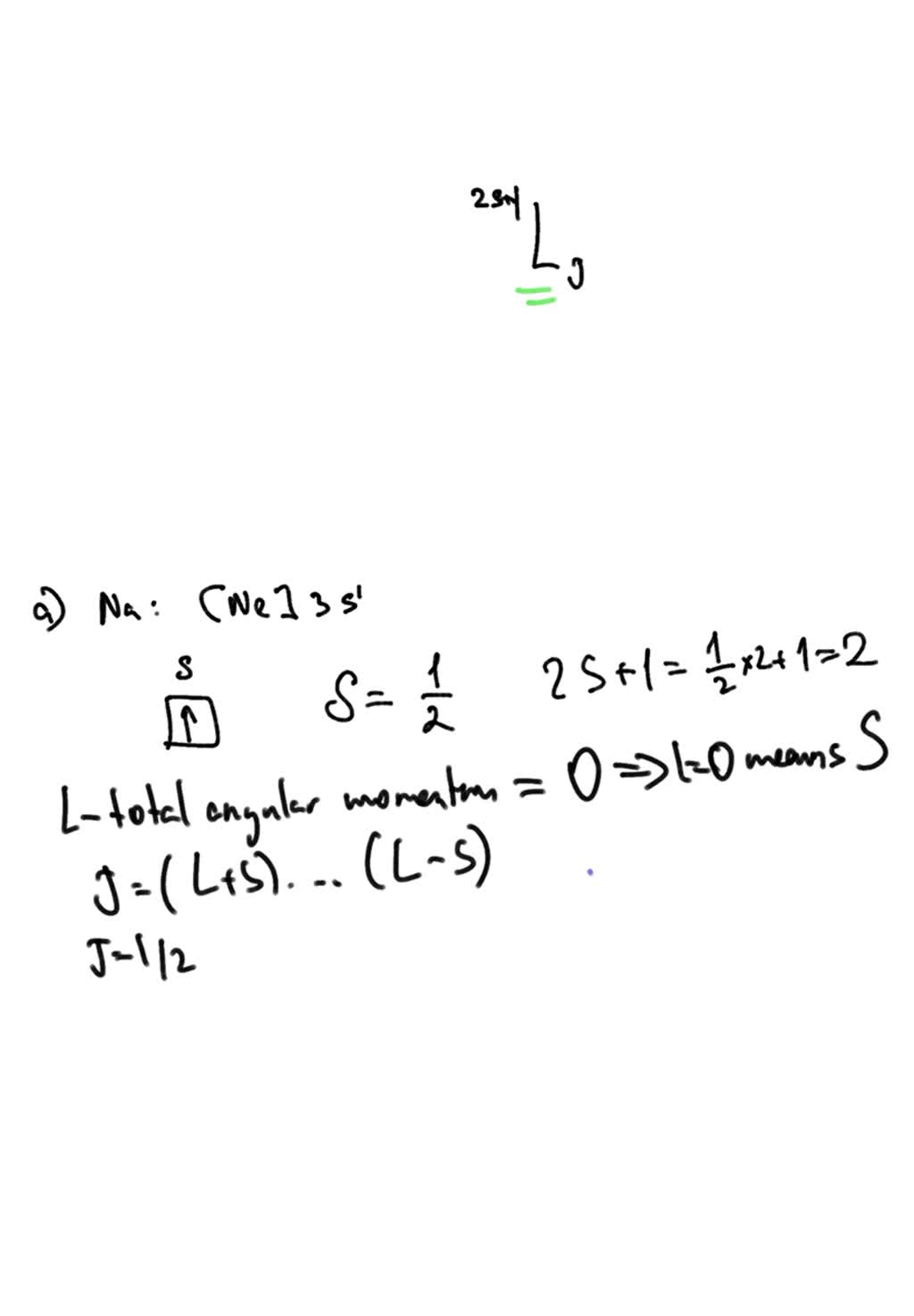 SOLVED A.4 Write the term symbols (according to the convention ^2 S+1