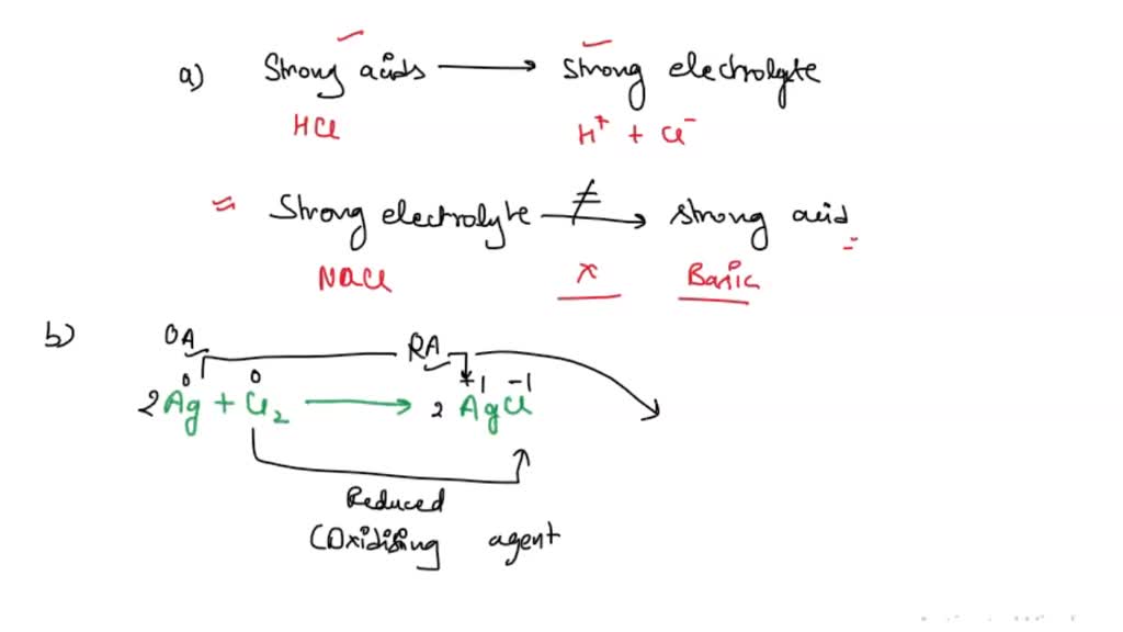 Strong Reducing SOLVED: Explain the important distinctions between (a) a strong ...