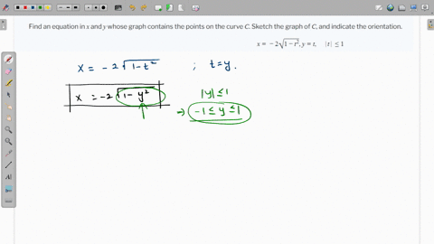 find-an-equation-in-x-and-y-whose-graph-contains-the-points-on-the-curve-c-sketch-the-graph-of-c-47-69145