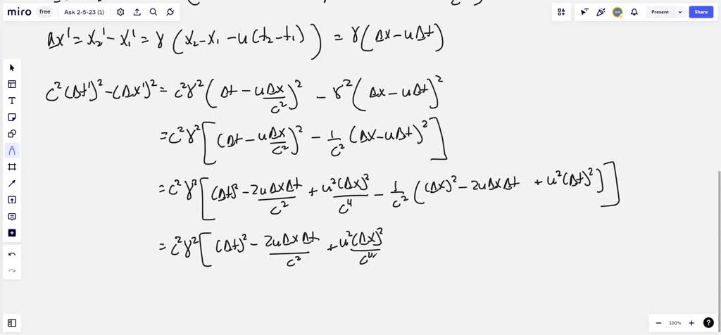 SOLVED: The Space-Time Interval 5 of 13 Review Constants For this ...