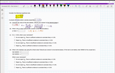 consider-the-following-hypothesls-test-ho-ha-p-030-sample-of-400-provided-sample-proportion-0275-a-compute-the-value-of-the-test-statistic-round-vour-answer-to-two-decimal-places-b-what-the-27104
