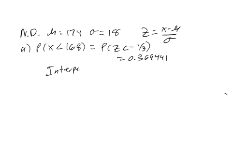 question-is-in-bold-uppose-the-lengths-of-the-pregnancies-of-a-certain-animal-are-approximately-normally-distributed-with-mean-174-days-and-standard-deviation-18-days-complete-parts-a-throug-98968