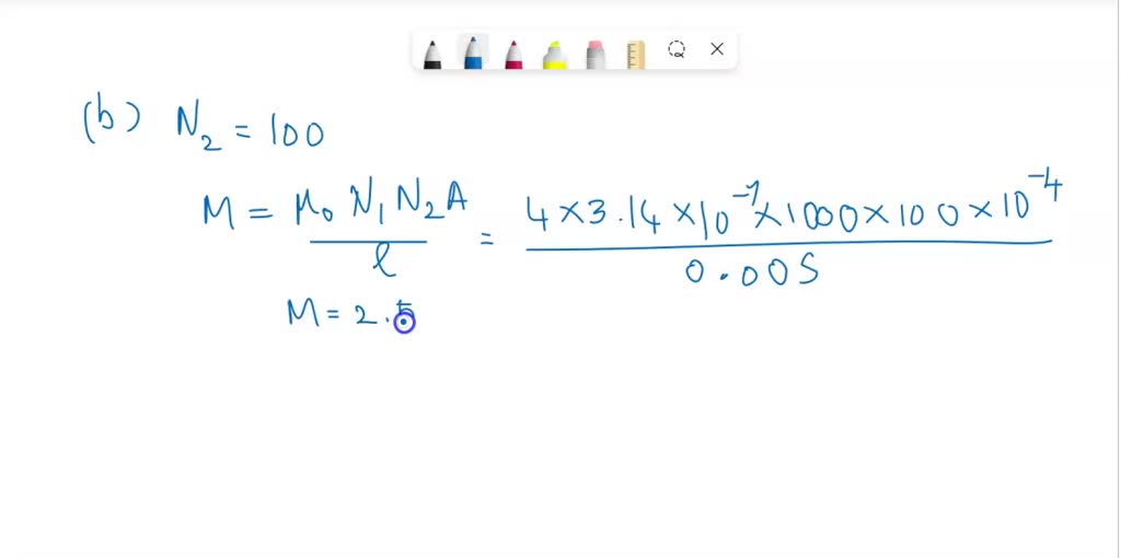 Solved:3) An Air-core Solenoid 0.5 Cm In Length Contains 1000 Turns And 