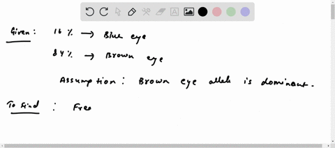 in-a-given-population-16-of-the-population-has-blue-eyes-and-84-has-brown-eyes-although-eye-color-is-a-polygenic-trait-let-us-assume-for-this-problem-that-the-brown-eyed-allele-is-dominant-to-the-blue