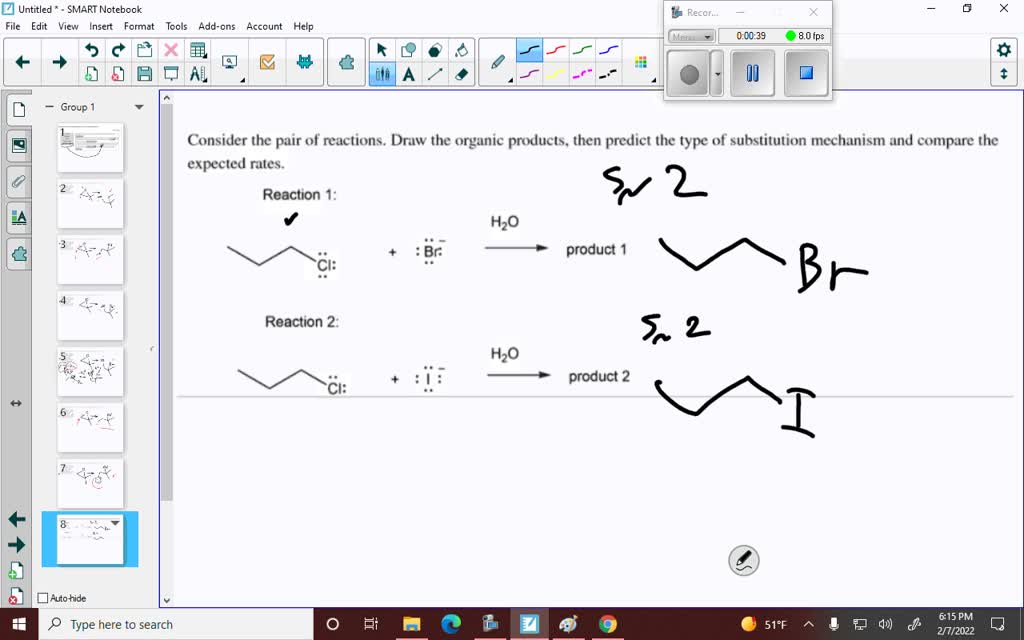 SOLVED Consider the following pair of reactions. Predict the type of