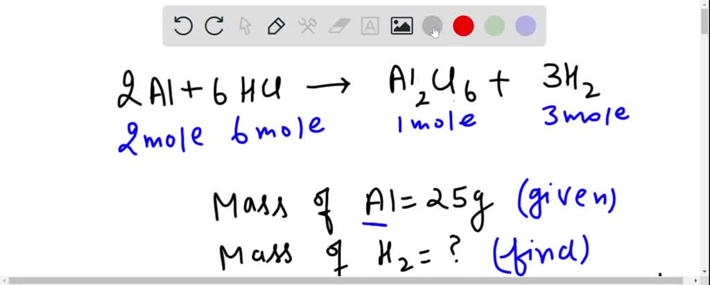 Solved Calculate The Mass Of Hydrogen Formed When 25 Grams Of Aluminum Reacts With Excess 0968