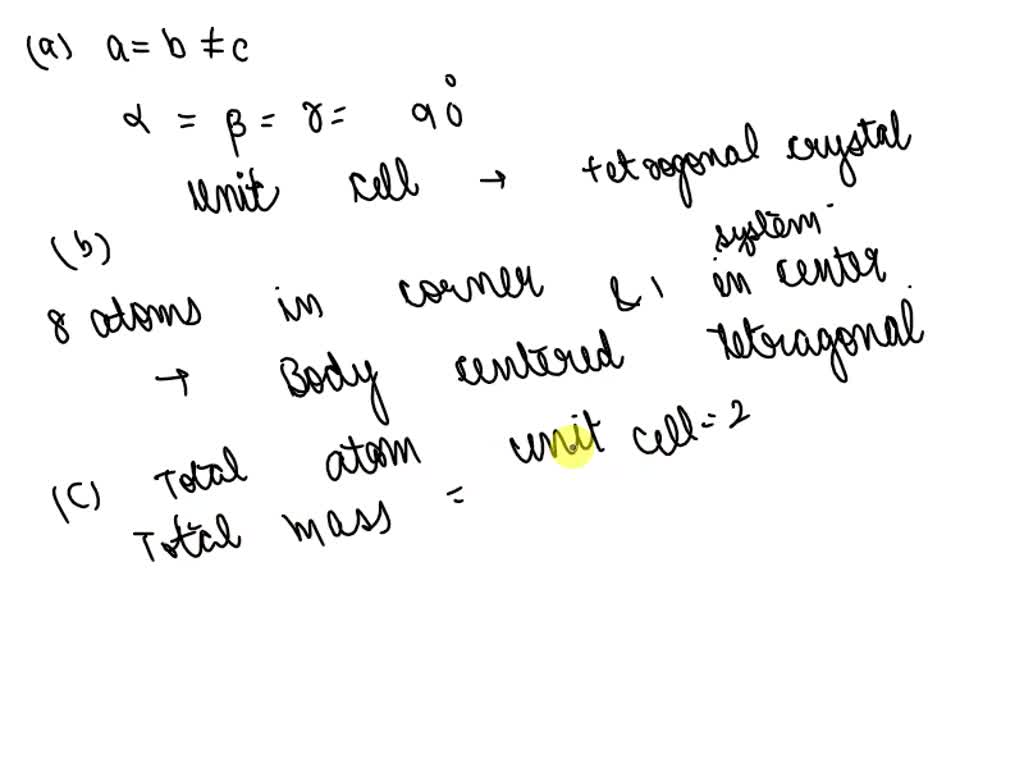 SOLVED: Q8: Below is a unit cell for a hypothetical metal. (a) To which ...