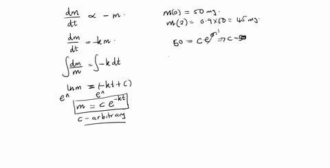 differential-calculus-a-radioactive-material-is-known-to-decay-at-the-rate-proportional-to-the-amount-present-if-initially-there-is-50-mg-of-the-material-and-after-2-hours-it-is-observed-tha-66088