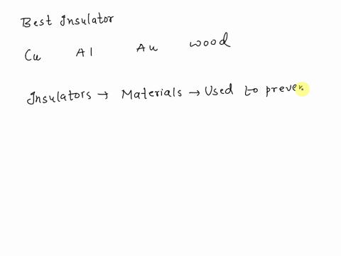 which-of-the-following-is-the-best-insulator-group-of-answer-choices-copper-aluminum-gold-wood-39519
