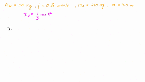 a-woman-with-mass-50-kg-is-standing-on-the-rim-of-a-large-disk-that-is-rotating-at-080-revs-about-an-axis-through-its-center-the-disk-has-mass-210-kg-and-radius-40-m-a-calculate-the-magnitud-26107