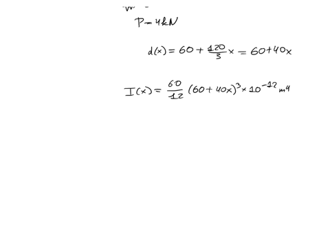 9-a-horizontal-cantilever-3m-long-is-of-rectangular-cross-section-60mm-wide-throughout-its-length-the-depth-varying-uniformly-from-60mm-at-the-free-end-to-180mm-at-the-fixed-end-a-load-of-4k-58436