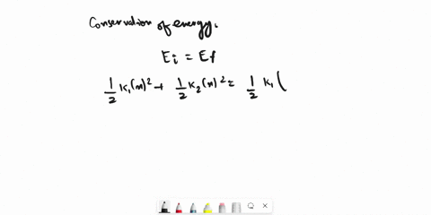 a-block-of-mass-m-is-attached-to-two-springs-of-spring-constants-k1-and-k2-the-block-is-displaced-by-x-towards-right-and-releasedthe-velocity-of-the-block-when-it-is-at-x2-will-be-30833
