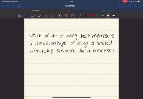 which-of-the-following-best-represents-a-disadvantage-of-using-a-limited-partnership-structure-for-a-business-p-219limited-partners-do-not-have-any-liability-for-the-debts-of-the-businesslim-88983