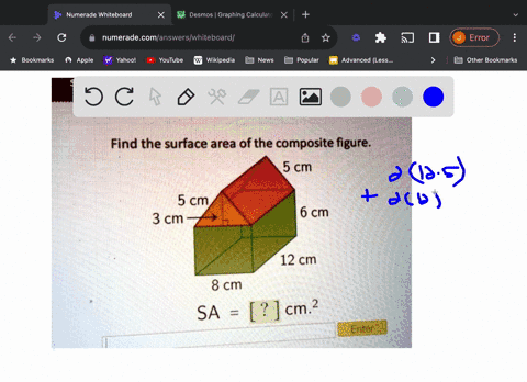 Surface area of composite figures find the surface area of...