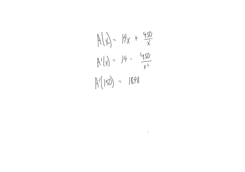 the-average-cost-for-a-company-to-produce-x-units-of-a-product-is-given-by-the-function-ax19x450x-use-ax-to-estimate-the-change-in-average-cost-as-production-goes-from-150-units-to-151-units-78579
