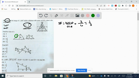 h-10-ifaabc-is-the-image-of-aabc-under-a-dilation-with-center-at-00-what-is-the-scale-factor-3-b-3-3-find-the-value-of-x-i1_-16-b-10-f-d-find-mn-a-53-4-35-b-3-c-d-12-in-aabc-de-ac-ifad-12bd-63244