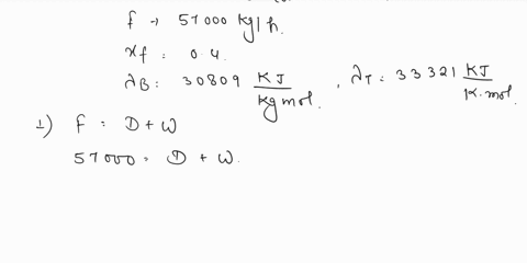 containing-40-benzene-c6h6-and-60-toluene-c7h8-by-weight-a-distillation-column-feed-of-57000-kghour-is-given-the-feed-mixture-is-a-top-dressing-containing-97-benzene-by-weight-product-and-a-35458