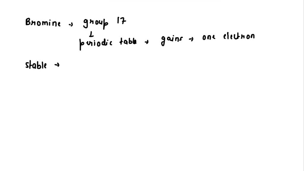 SOLVED Which of the following is the correct formula for the bromide
