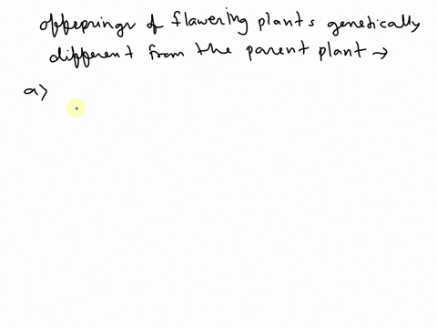 why-are-the-offspring-of-flowering-plants-genetically-different-from-the-parent-plants-a-sexual-reproduction-produces-offspring-with-new-combinations-of-genes-b-sexual-reproduction-produces-08116