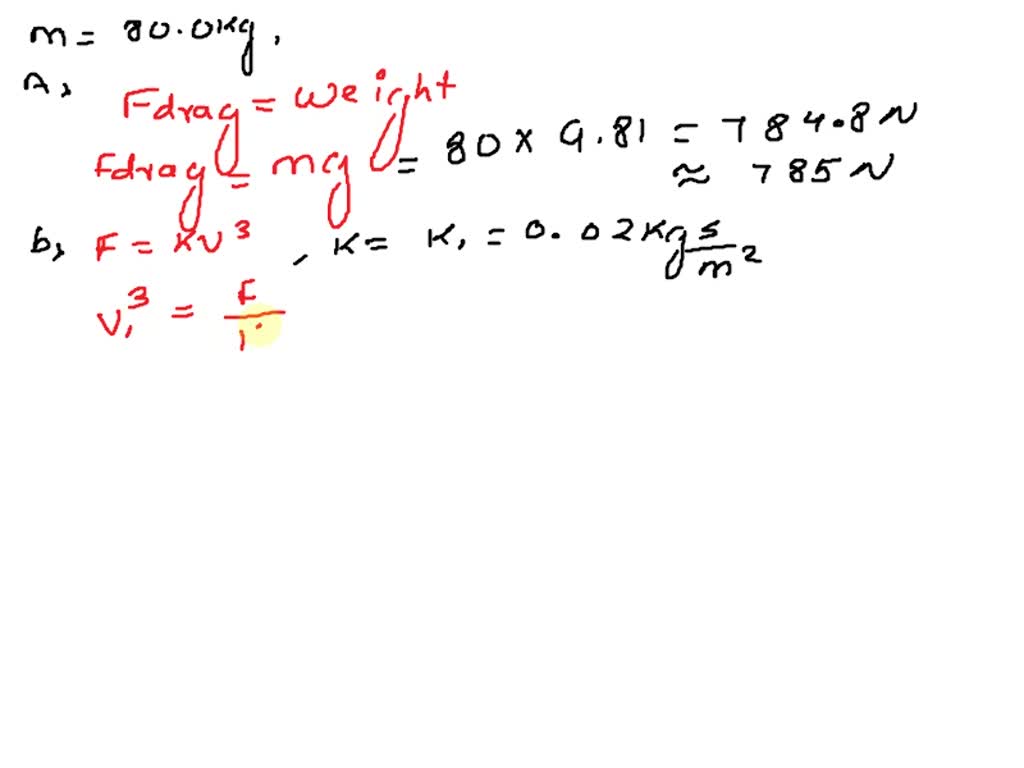 A skydiver of mass 80.0 kg (including parachute) jumps off a plane and