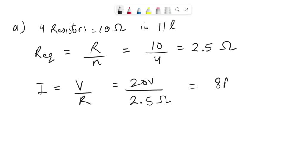 SOLVED 1.Four 100 resistors are connected in parallel and the