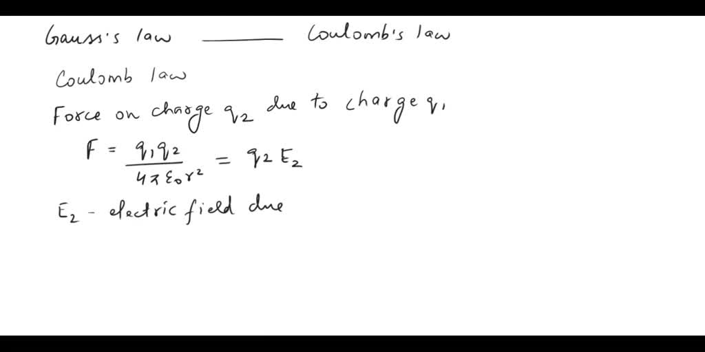 SOLVED: Which of the following equations can be derived from Coulomb's ...