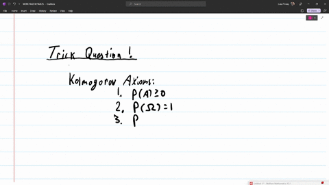 using-the-properties-of-a-probability-function-show-that-p-1-where-is-the-sample-space