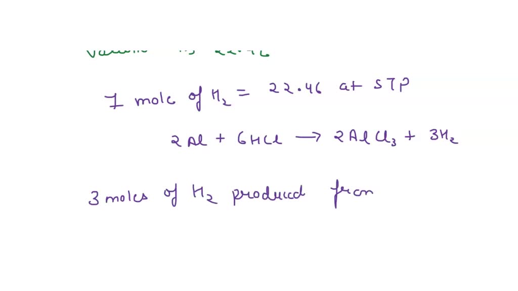 SOLVED Aluminum metal reacts with hydrochloric acid to produce solid