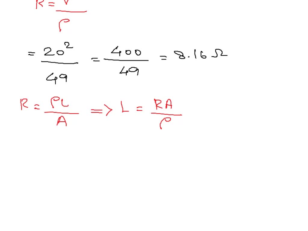 SOLVED: A particular wire has a resistivity of 3.5 10^-8 Ω · m and a ...