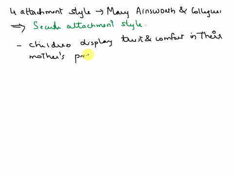 mary-ainsworth-and-fellow-colleagues-identified-four-different-attachment-styles-between-children-and-their-mothers-please-discuss-one-of-the-four-attachment-styles-and-the-characteristics-t-77579