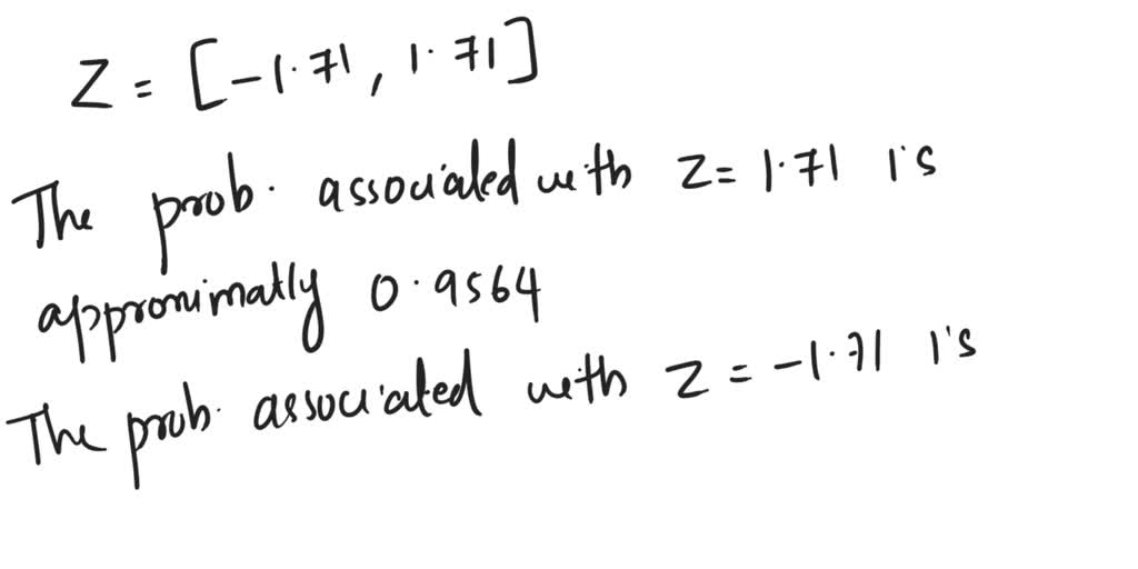 SOLVED: In the normal distribution,the area under the curve.from a z ...