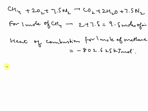 calculate-the-maximum-flame-temperature-attained-when-methane-is-burned-with-theoretical-air-when-both-fuel-and-air-are-at-298-k-initially-the-mean-heat-capacities-in-jmol-k-are-6275-for-co2-09716