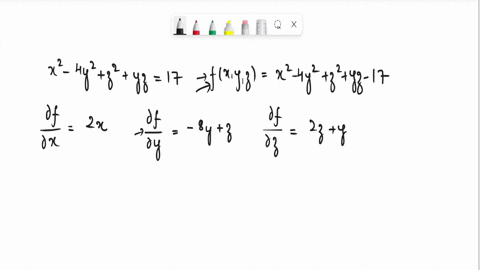 find-equations-of-the-following-x2-4y2-z2-yz-17-5-3-7-a-the-tangent-plane-b-parametric-equations-of-the-normal-line-to-the-given-surface-at-the-specified-point-enter-your-answer-as-a-comma-s-81057