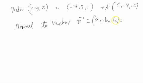 find-an-equation-of-the-plane-orthogonal-to-the-line-yz-721t6-7-2-which-passes-through-the-point-2-1-7-give-your-answer-in-the-form-abuczdwith-a6-a-b-c-ii-d-05594