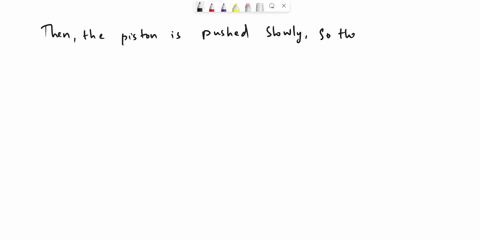consider-a-cylinder-with-a-movable-piston-containing-n-moles-of-an-ideal-gas-the-entire-apparatus-is-immersed-in-a-constant-temperature-bath-of-temperature-t-kelvin-the-piston-is-then-pushed-51513