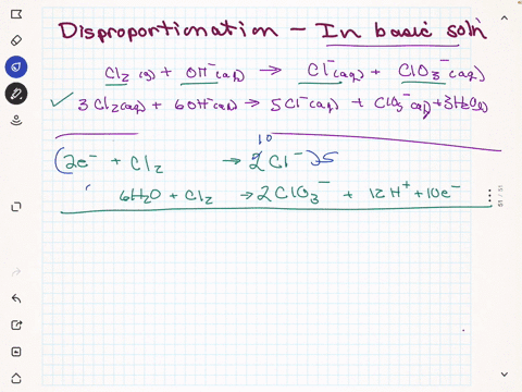in-basic-solution-molecular-chlorine-cl2-reacts-with-hydroxide-ions-oh-to-yield-chloride-ions-cl-and-chlorate-ions-clo4-hint-this-is-a-disproportionation-reaction-in-which-the-element-chlori-05057
