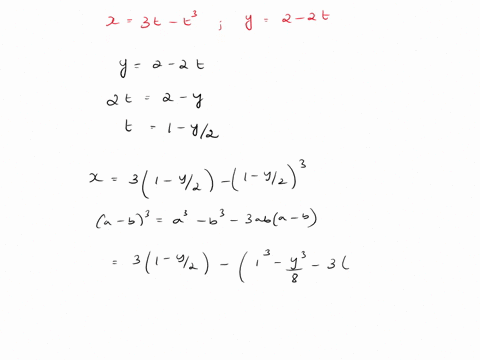1-point-write-the-parametric-equations-x-3t-t3-y-2-2t-in-the-given-cartesian-form-x-19197