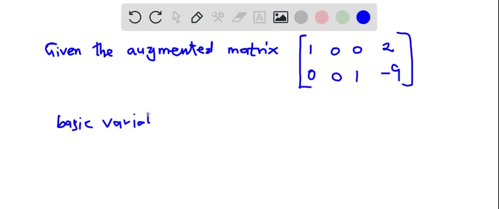 SOLVED: An augmented matrix for a linear system is given below: 0 0 2 ...