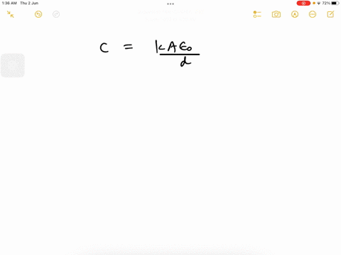 problem-22-a-parallel-plate-capacitor-has-square-plates-that-have-edge-length-equal-to-00-m-1-if-the-material-between-the-plates-is-air-what-separation-distance-is-required-t0-provide-capaci-41174